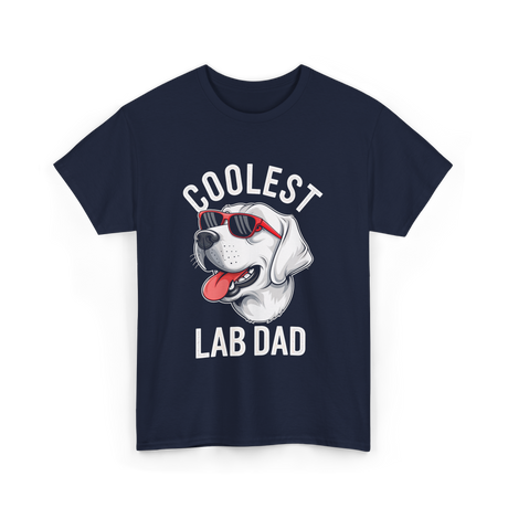 Coolest Lab Dad Labrador Dog T-Shirt - Navy