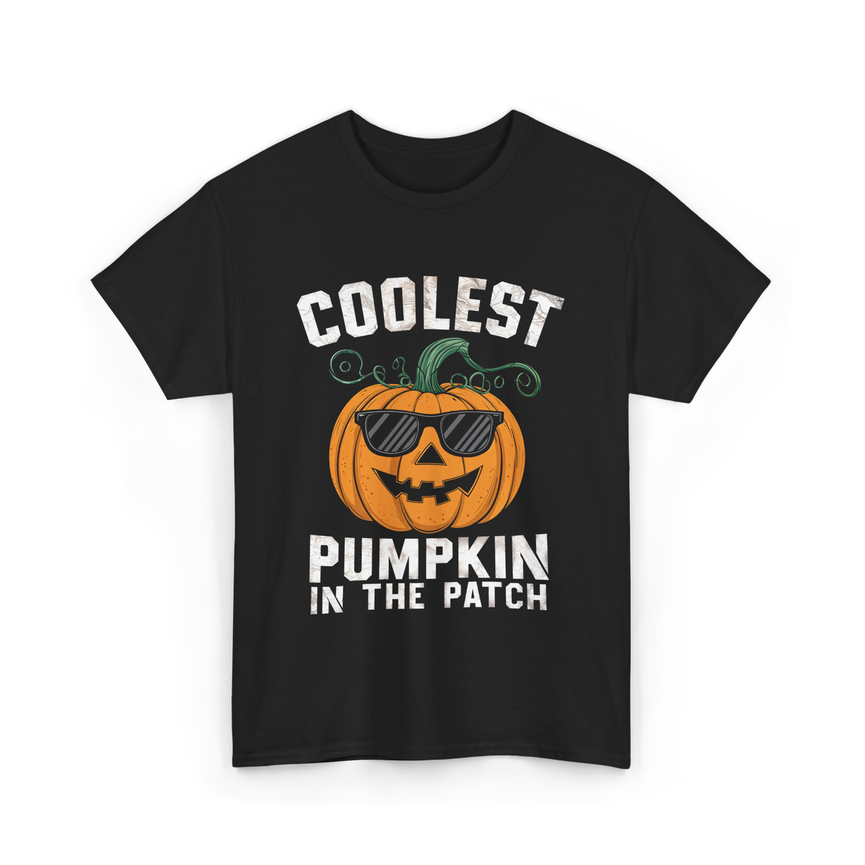 Coolest Pumpkin In The Patch Pumpkin T-Shirt - Black