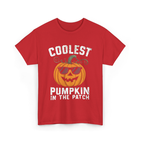 Coolest Pumpkin In The Patch Pumpkin T-Shirt - Red