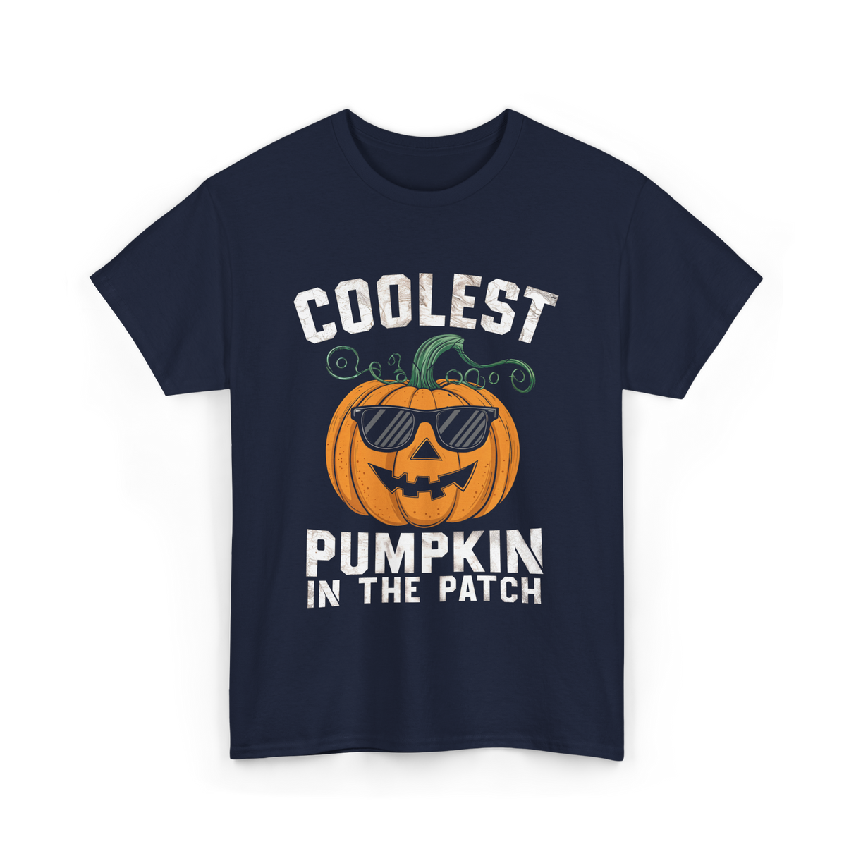 Coolest Pumpkin In The Patch Pumpkin T-Shirt - Navy