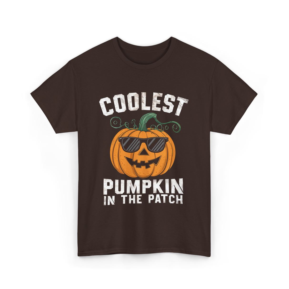 Coolest Pumpkin In The Patch Pumpkin T-Shirt - Dark Chocolate