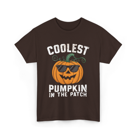 Coolest Pumpkin In The Patch Pumpkin T-Shirt - Dark Chocolate