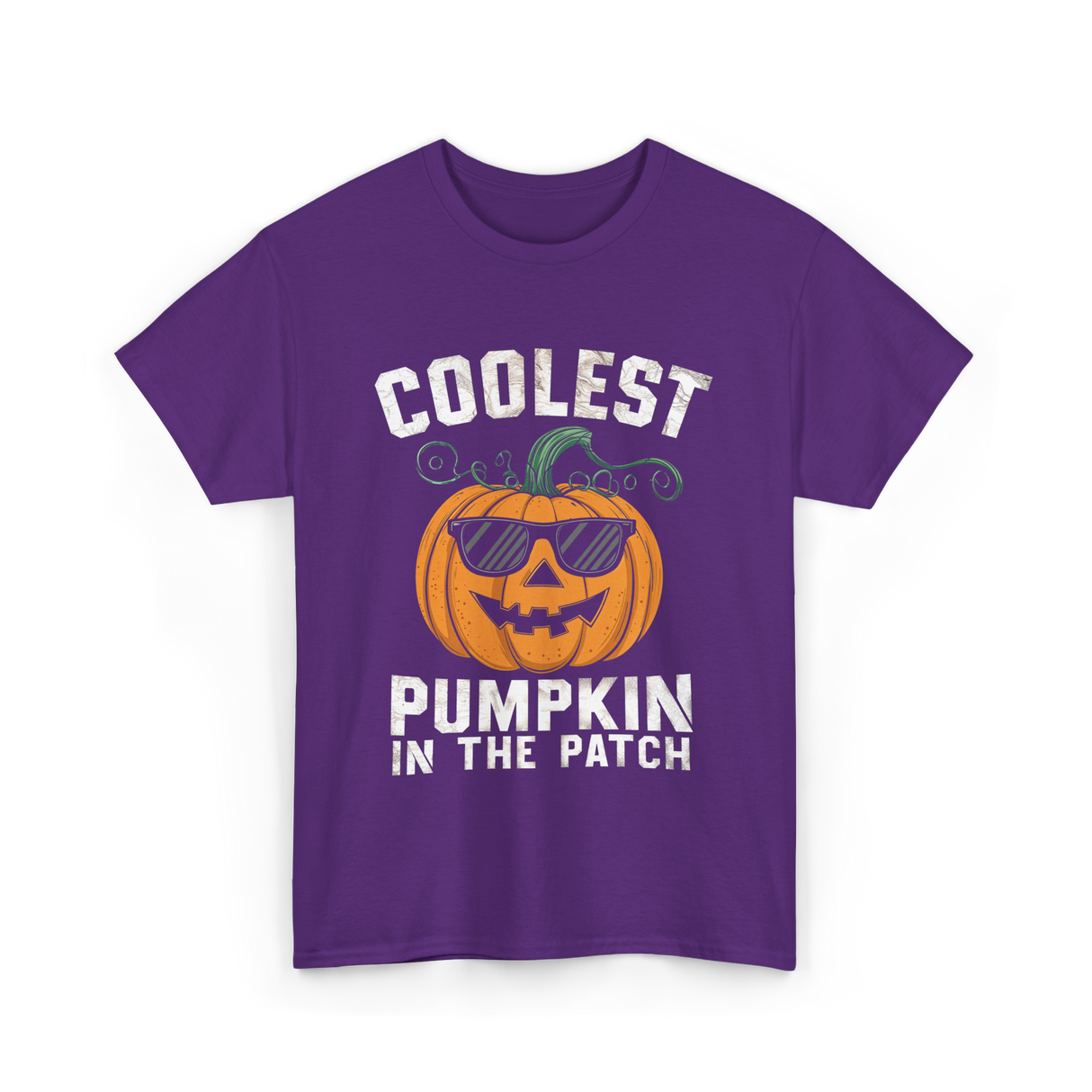 Coolest Pumpkin In The Patch Pumpkin T-Shirt - Purple