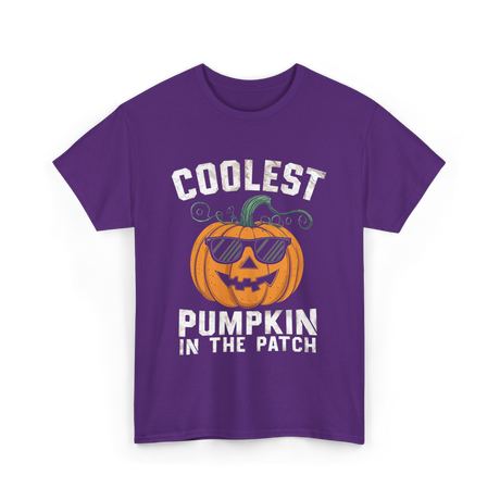 Coolest Pumpkin In The Patch Pumpkin T-Shirt - Purple