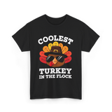 Coolest Turkey Thanksgiving Turkey T-Shirt - Black