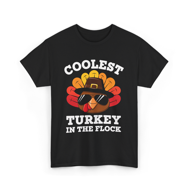 Coolest Turkey Thanksgiving Turkey T-Shirt - Black