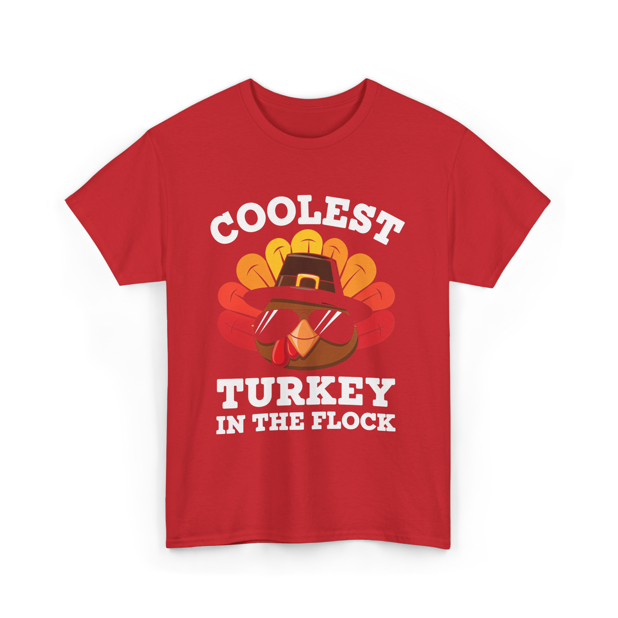 Coolest Turkey Thanksgiving Turkey T-Shirt - Red