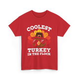 Coolest Turkey Thanksgiving Turkey T-Shirt - Red