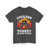 Coolest Turkey Thanksgiving Turkey T-Shirt - Dark Heather