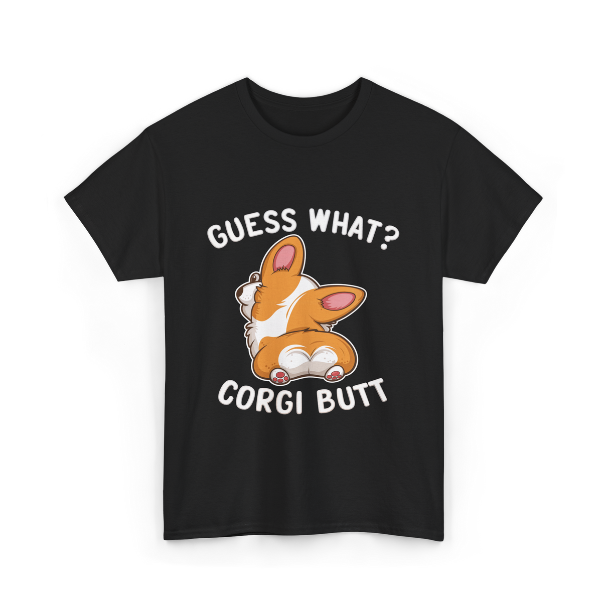 Corgi Butt Corgi Dog T-Shirt - Black