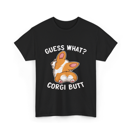 Corgi Butt Corgi Dog T-Shirt - Black