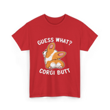 Corgi Butt Corgi Dog T-Shirt - Red