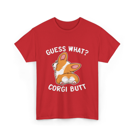 Corgi Butt Corgi Dog T-Shirt - Red