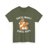 Corgi Butt Corgi Dog T-Shirt - Military Green