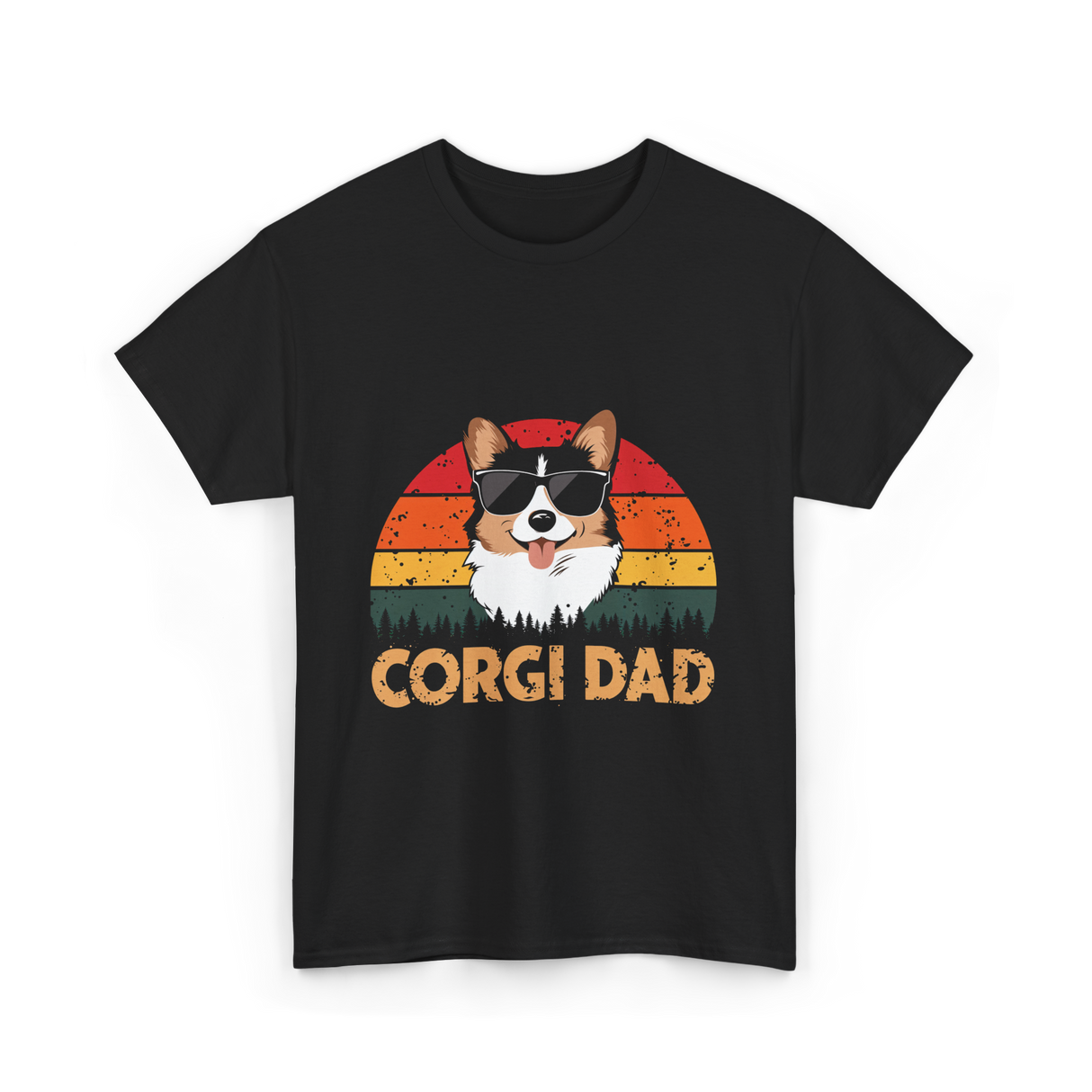 Corgi Dad Corgi Dog T-Shirt - Black