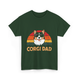 Corgi Dad Corgi Dog T-Shirt - Forest Green