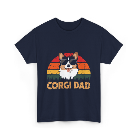 Corgi Dad Corgi Dog T-Shirt - Navy