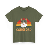 Corgi Dad Corgi Dog T-Shirt - Military Green