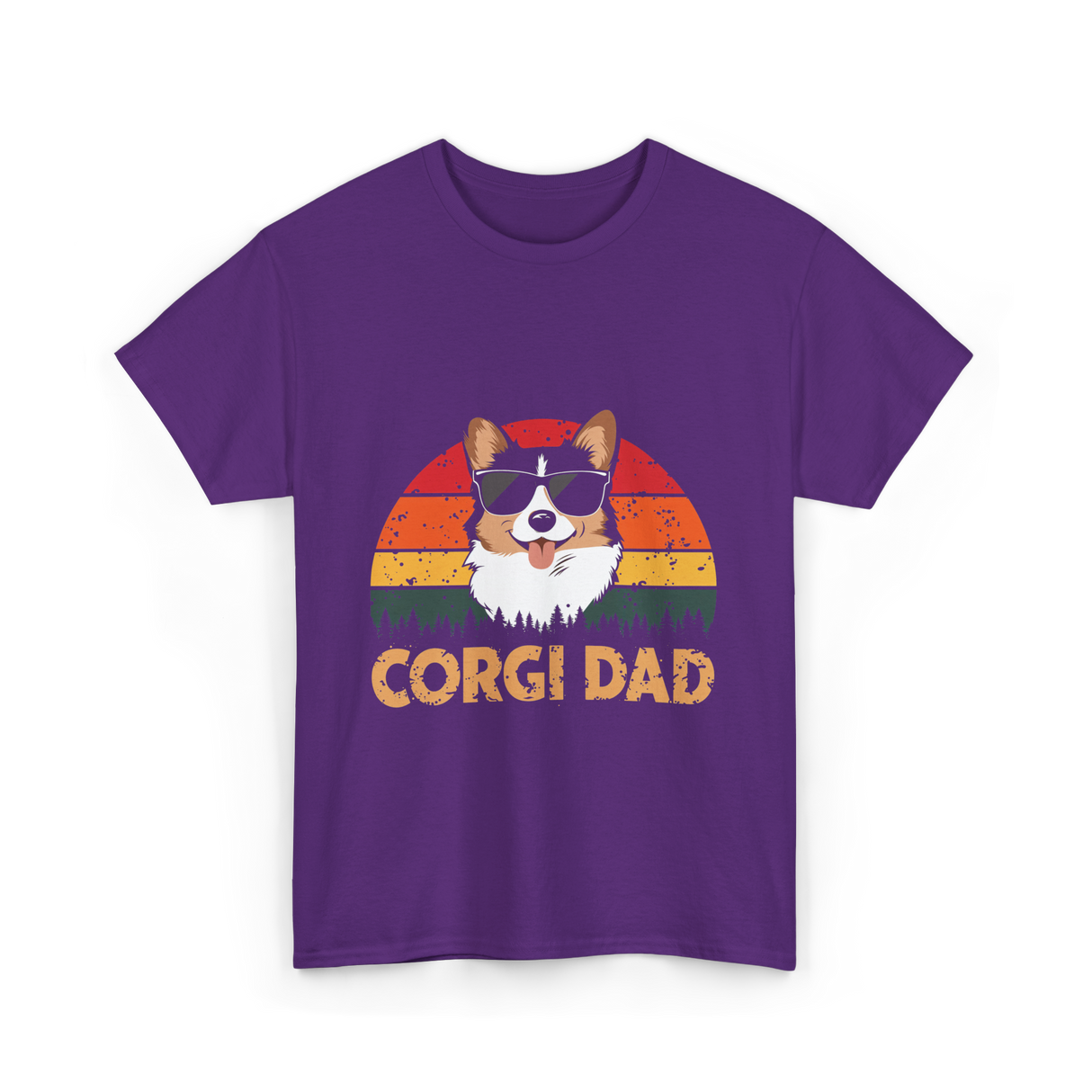 Corgi Dad Corgi Dog T-Shirt - Purple