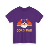 Corgi Dad Corgi Dog T-Shirt - Purple