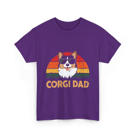 Corgi Dad Corgi Dog T-Shirt - Purple