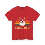 Corgi Dad Corgi Dog T-Shirt - Red