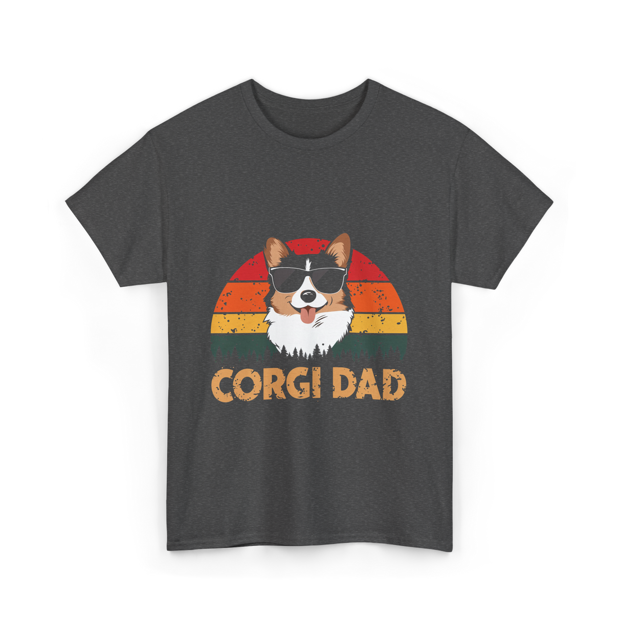 Corgi Dad Corgi Dog T-Shirt - Dark Heather