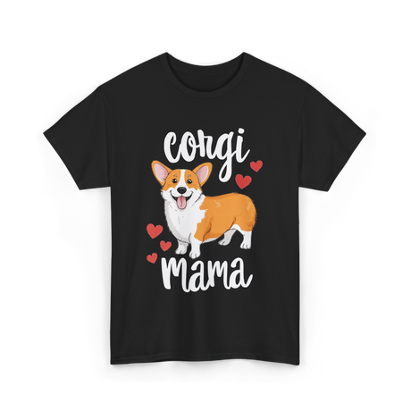 Corgi Mama Corgi Dog T-Shirt - Black