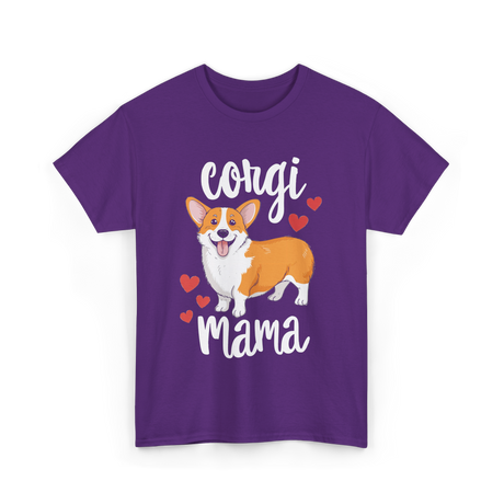 Corgi Mama Corgi Dog T-Shirt - Purple