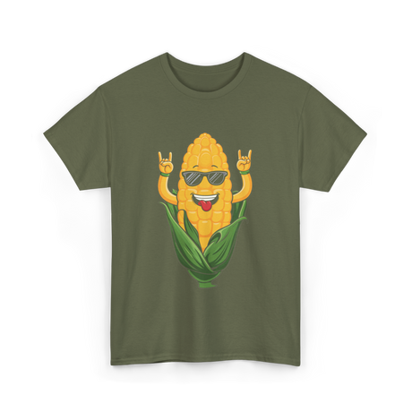 Corn On The Cob Corn Lover T-Shirt - Military Green