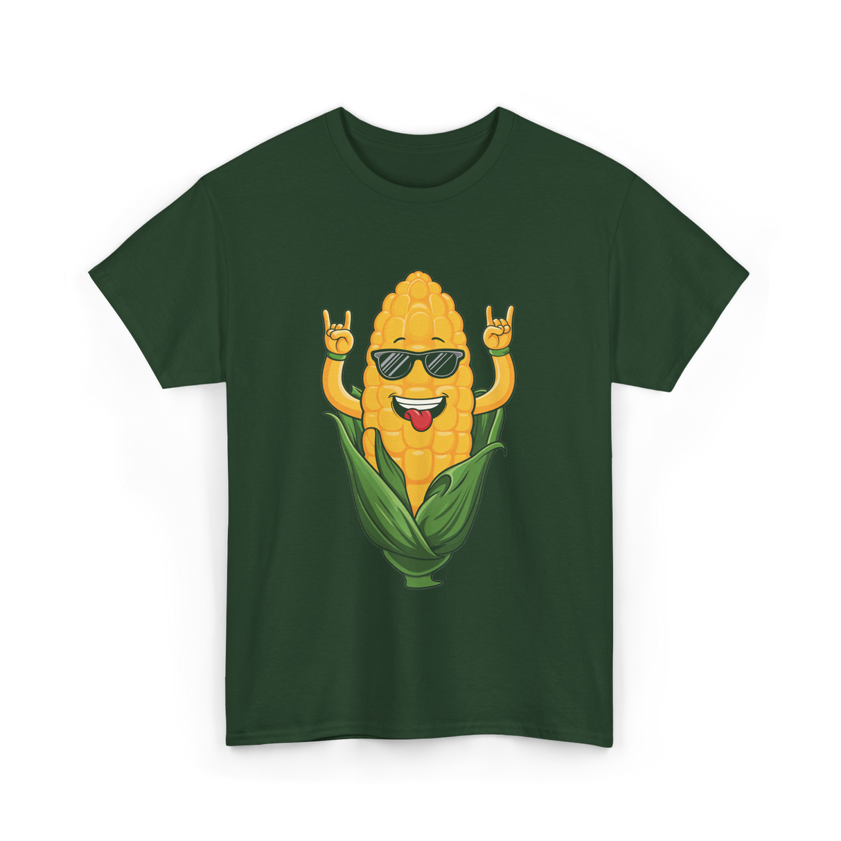 Corn On The Cob Corn Lover T-Shirt - Forest Green