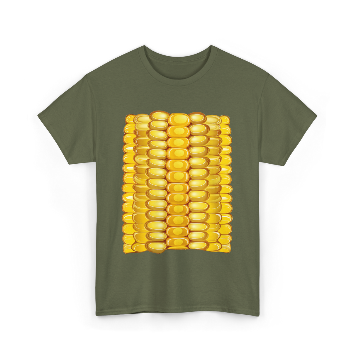 Corn on the Cob Corn T-Shirt - Military Green