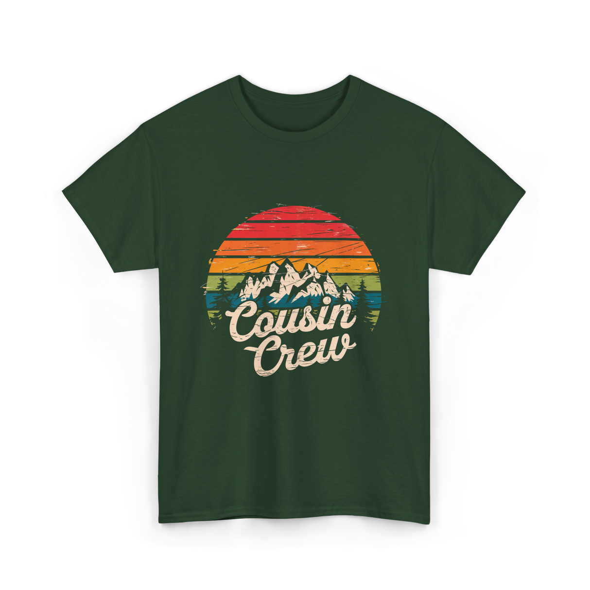 Cousin Crew Camping Adventure T-Shirt - Forest Green