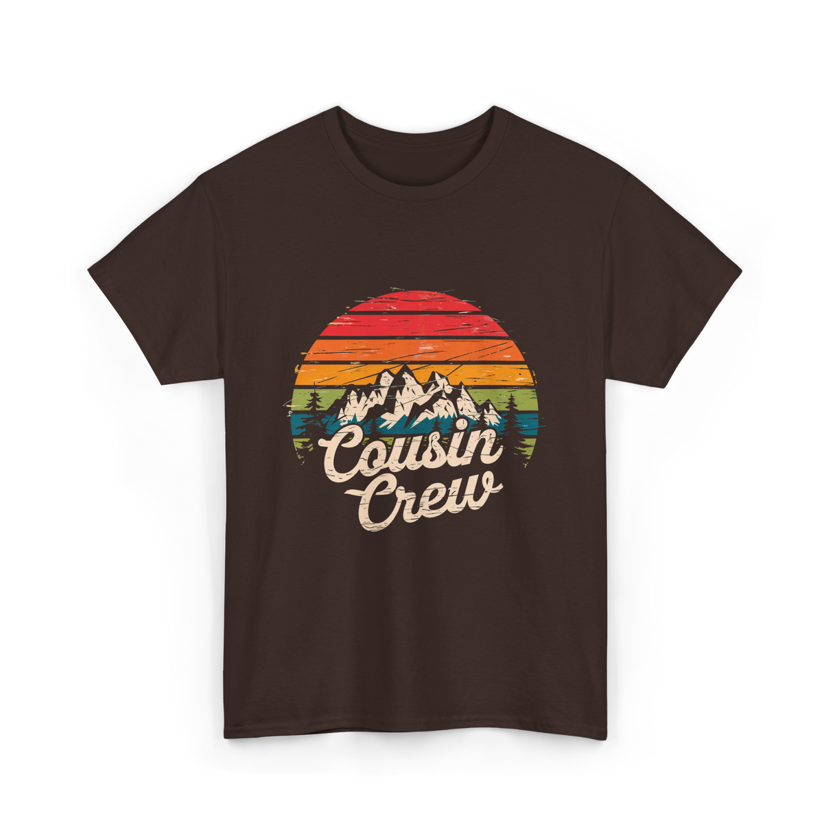 Cousin Crew Camping Adventure T-Shirt - Dark Chocolate