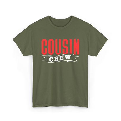 Cousin Crew Cousins Announcement T-Shirt - Military Green