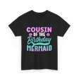 Cousin Mermaid Party T-Shirt - Black