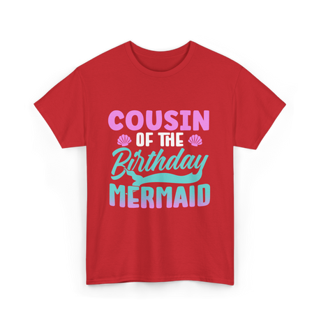 Cousin Mermaid Party T-Shirt - Red