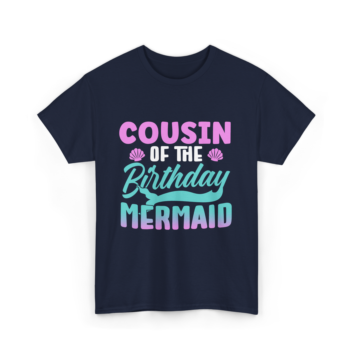 Cousin Mermaid Party T-Shirt - Navy