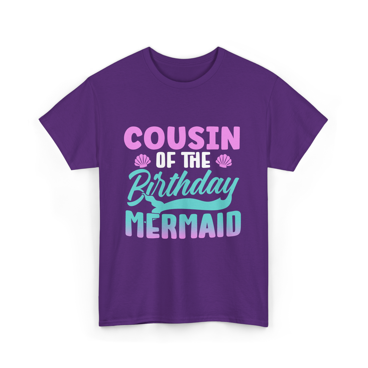 Cousin Mermaid Party T-Shirt - Purple