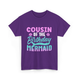 Cousin Mermaid Party T-Shirt - Purple