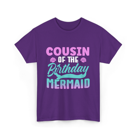 Cousin Mermaid Party T-Shirt - Purple