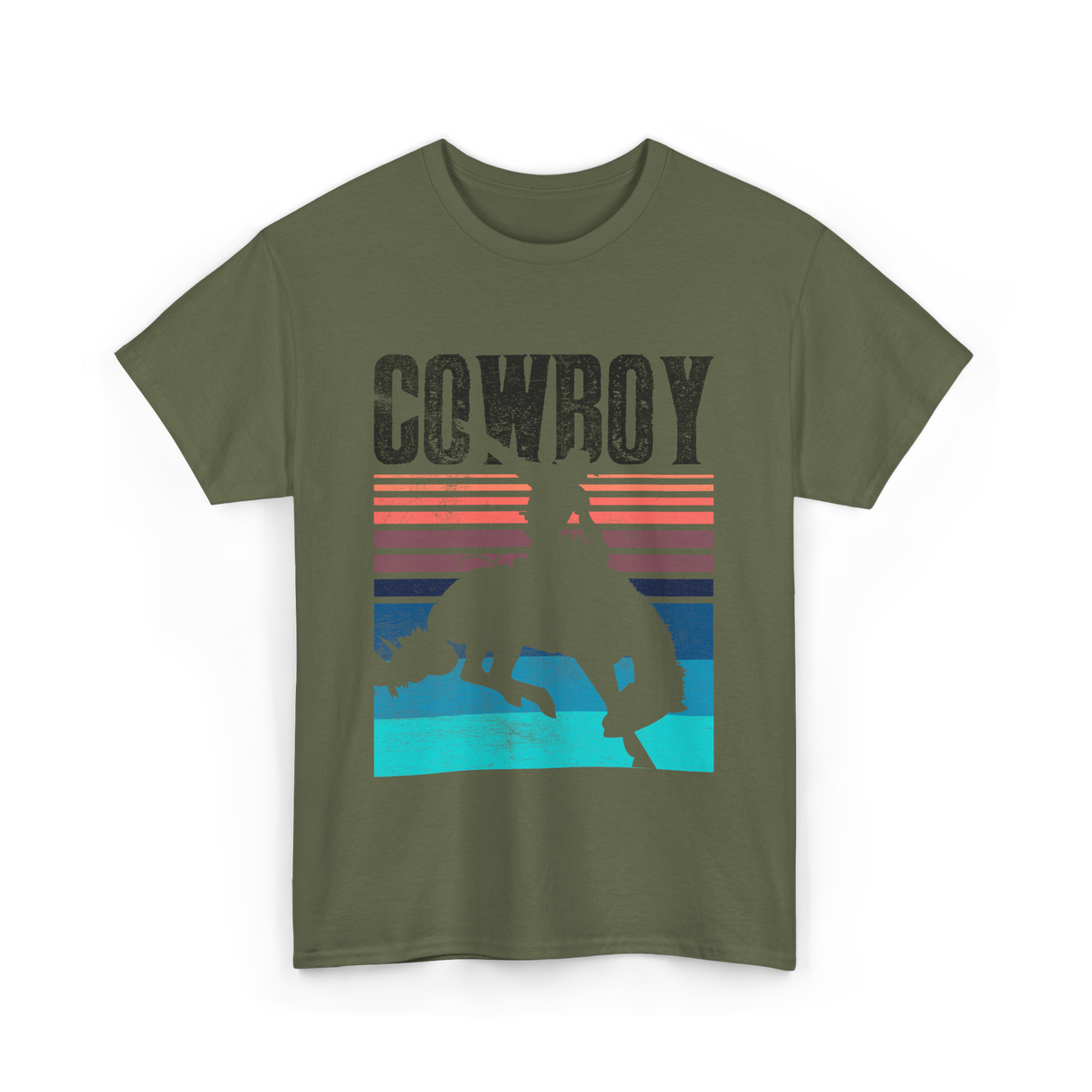 Cowboy Cowboy Rodeo T-Shirt - Military Green