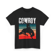 Cowboy Cowboying Western Rodeo T-Shirt - Black