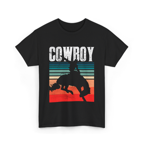 Cowboy Cowboying Western Rodeo T-Shirt - Black