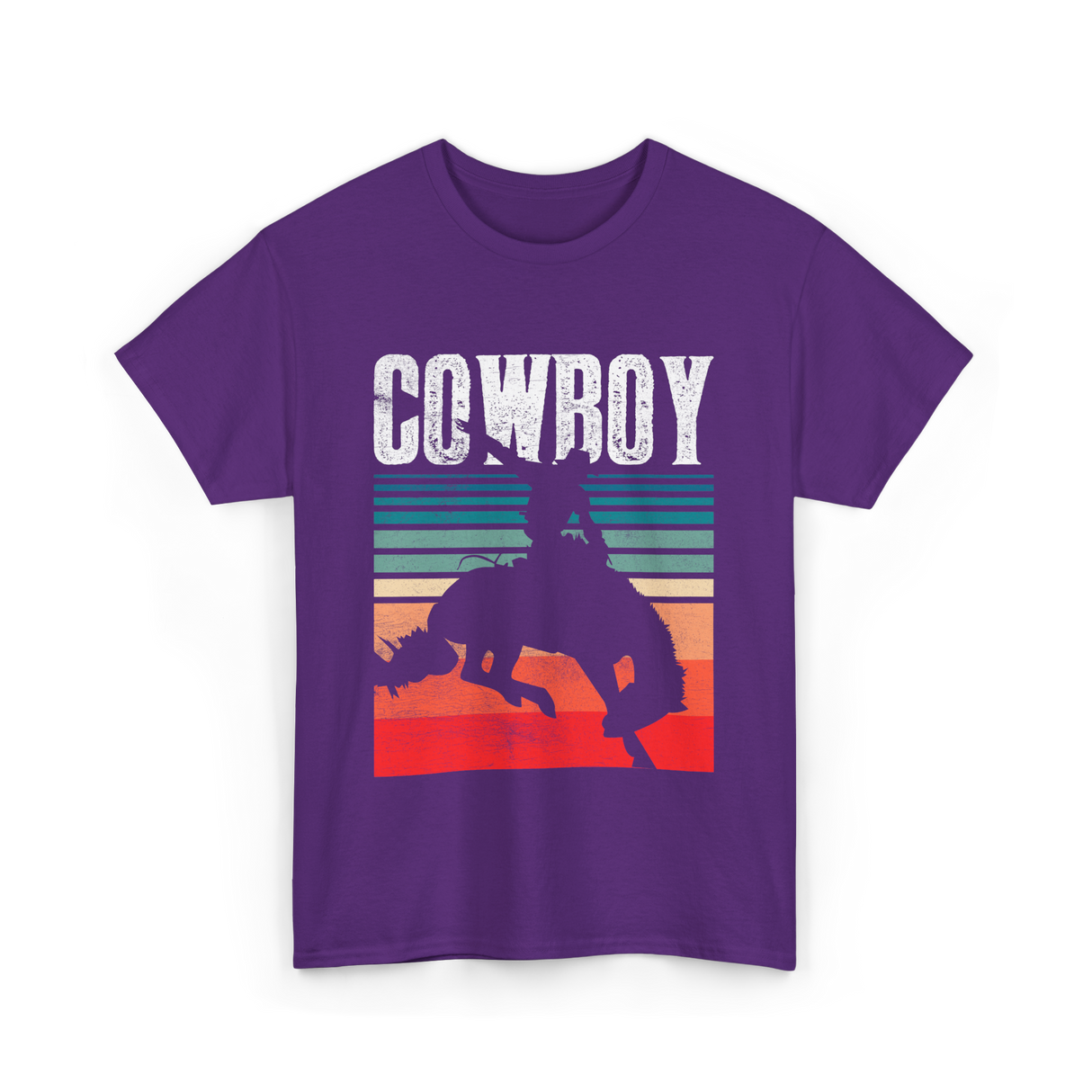 Cowboy Cowboying Western Rodeo T-Shirt - Purple