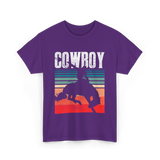 Cowboy Cowboying Western Rodeo T-Shirt - Purple