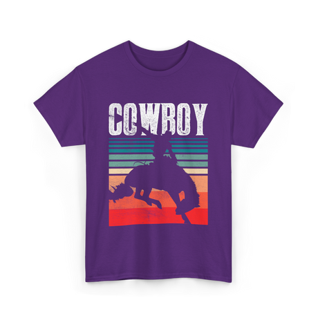 Cowboy Cowboying Western Rodeo T-Shirt - Purple