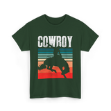 Cowboy Cowboying Western Rodeo T-Shirt - Forest Green