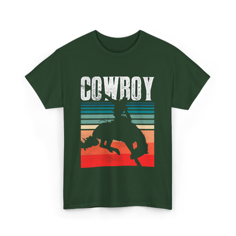 Cowboy Cowboying Western Rodeo T-Shirt - Forest Green