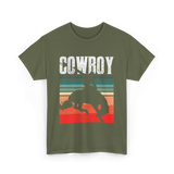 Cowboy Cowboying Western Rodeo T-Shirt - Military Green